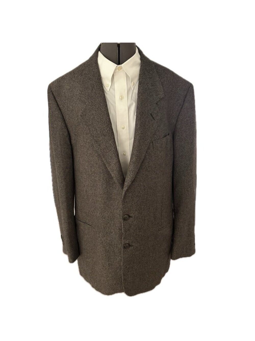 YSL yves saint laurent Men’s Wool Sport Coat Blazer Brown Two Buttons 46L Canada